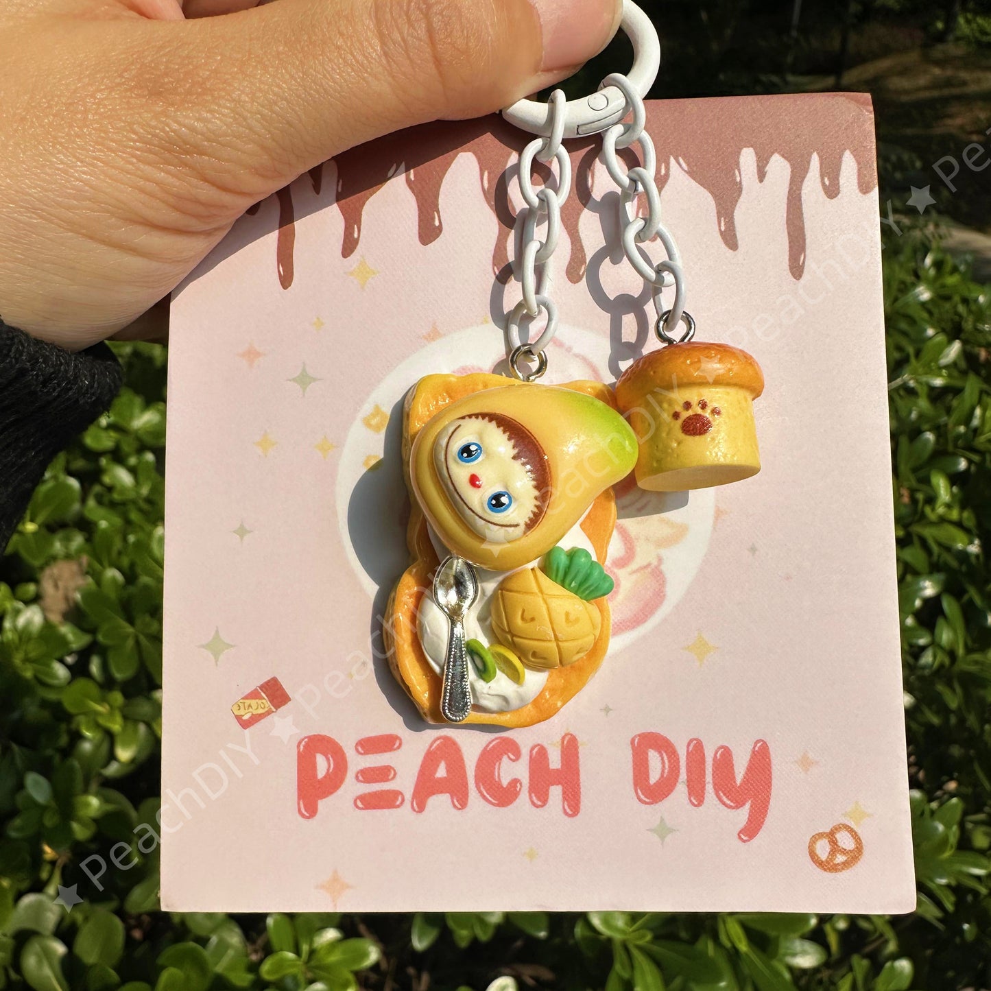 Miniature Mango LABUBU Decoden Keychain