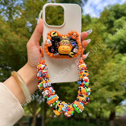 DIY Hand Painted Beads Cartoon Phone Chain